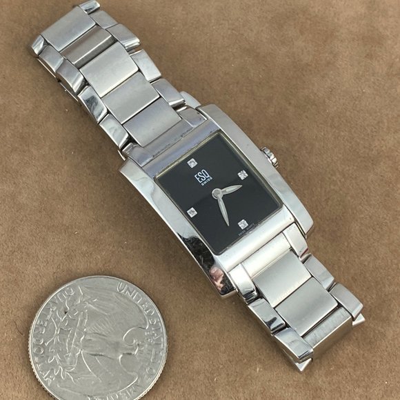 Ladies ESQ By Movado Swiss Silver 2 Tone Black main image 7